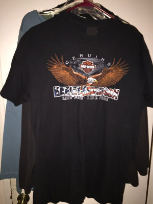 เสื้อยืด Harley Davidson Antelope Valley Lancaster CA. เสื้อยืดสีดำขนาดใหญ่