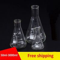 1Pcs/lot 50-2000ml Straight small Mouth Glass erlenmeyer flask conical flask bottle Triangle Flask for Laboratory