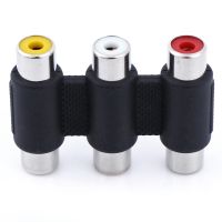 Audio Video Connector 3 RCA AV Coupler Mini 3RCA Female To Female Adapter Socket Extension Converter Multi-Functional Tools