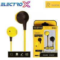 หูฟังเรียวมี Realme R63 Stereo Earphone ของแท้ เสียงดี ช่องเสียบแบบ 3.5 mm Jack ใหม่ล่าสุดจากเรียวมี BY ELECTRO X STORE