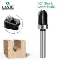 12mm 1/2－Shank 3 Edge Long Blade Round Nose Bit With Bearing Slotting Router bit เครื่องตัดมิลลิ่งงานไม้สําหรับเครื่องแกะสลัก