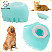 Dog Bath Drush Comb Silicone Rubber Grooming Shower Brush for Short Long Haired Dogs and Cats Washing Puppy Massage Soft Brush Hair Fur Grooming Clean