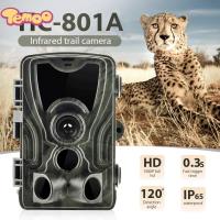 Temoo  กล้องล่าสัตว์ไร้สายเส้นทาง Night Vision กล้อง hc801a 16mp 1080 จุด IP65 กันน้ำภาพดัก 0.3 วินาทีทริกเกอร์สัตว์ป่าเฝ้าระวัง