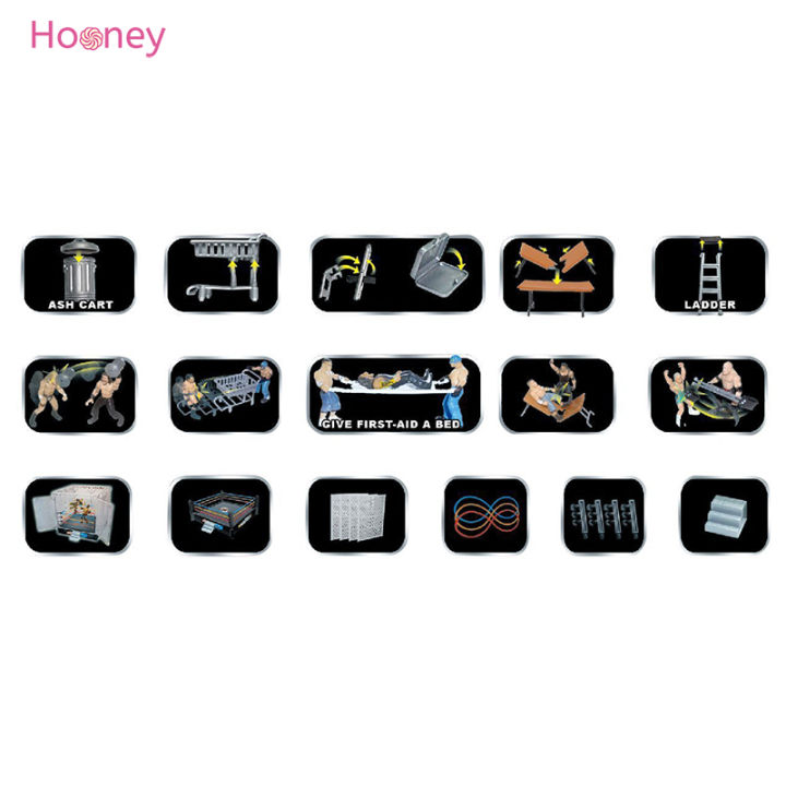 hooney-โมเดลนักมวยปล้ำขนาดเล็กชุดของเล่นหุ่นนักมวยปล้ำแอคชั่นสำหรับนักมวยปล้ำและนักมวยปล้ำชุดของเล่นของขวัญที่ยอดเยี่ยมสำหรับเด็กผู้ชายและเด็กผู้หญิง