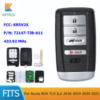 Keyecu สำหรับ Acura RDX TLX ILX 2018 2019 2020 2021 FCC: KR5V2X 433.92เมกะเฮิร์ตซ์ FSK 4ปุ่ม keyless สมาร์ทกุญแจรถระยะไกล