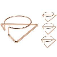 Golden Triple-cornered Simple Nordic Style Napkin Buckle Soft Model Room Furniture Tableware Ornaments Napkin Ring