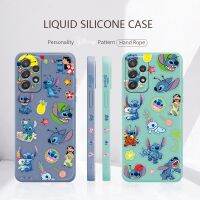 【Electronic Store】ซิลิโคน Disney Stitch การยกเลิก Shell Celular Liquid Funda Case สำหรับ Redmi 9A K40 10C หมายเหตุ10 9S 11 9 Pro 8 9C 11S