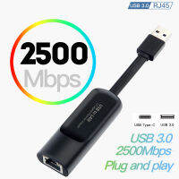 2500Mbps Type-C เพื่อ RJ45อีเธอร์เน็ตการ์ดเครือข่ายแปลง USB 2.5กรัมภายนอกสายการ์ดเครือข่ายอีเธอร์เน็ตอะแดปเตอร์ Hub สำหรับ MacBook