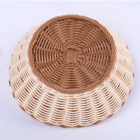 New Fruits Vegetable Storage Basket Hand Woven Basket Dustproof Picnic Basket Handmade Bread Cover Wicker Basket Kitchen Storage