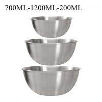 Stainless Steel Fruit Salad Bowls with Scale Korean Style Large Capacity Soup Noodles Ramen Bowl Food Containers 17/19/25CM