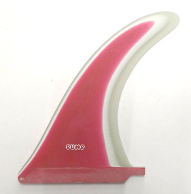 Pump 3 Layer Resin Longboard Surfboard Fin 10 inch-Red-White-Clear