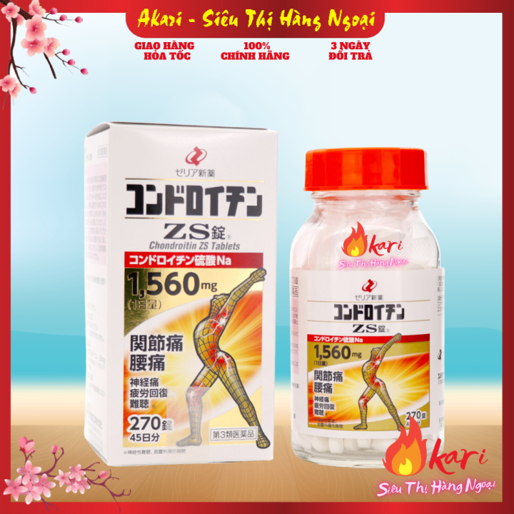 Viên uống hỗ trợ xương khớp Chondroitin ZS nhện Nhật bản 270 viên