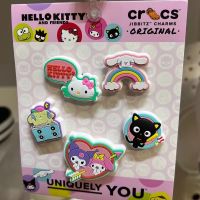 Jibbitz cross hello and friends หัวเข็มขัดรองเท้า ดอกไม้ น่ารัก อุปกรณ์เสริมรองเท้า jibbitz charms