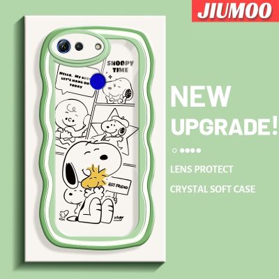 JIUMOO เคสเคสสำหรับ Honor V20 V30 Pro,เคสการ์ตูนสนูปปี้แฟชั่นสีสันสดใสขอบครีมดีไซน์ใหม่เคสโทรศัพท์แบบใสนิ่มเคสป้องกันเคสโปร่งใสกันกระแทกเลนส์กล้องถ่ายรูป