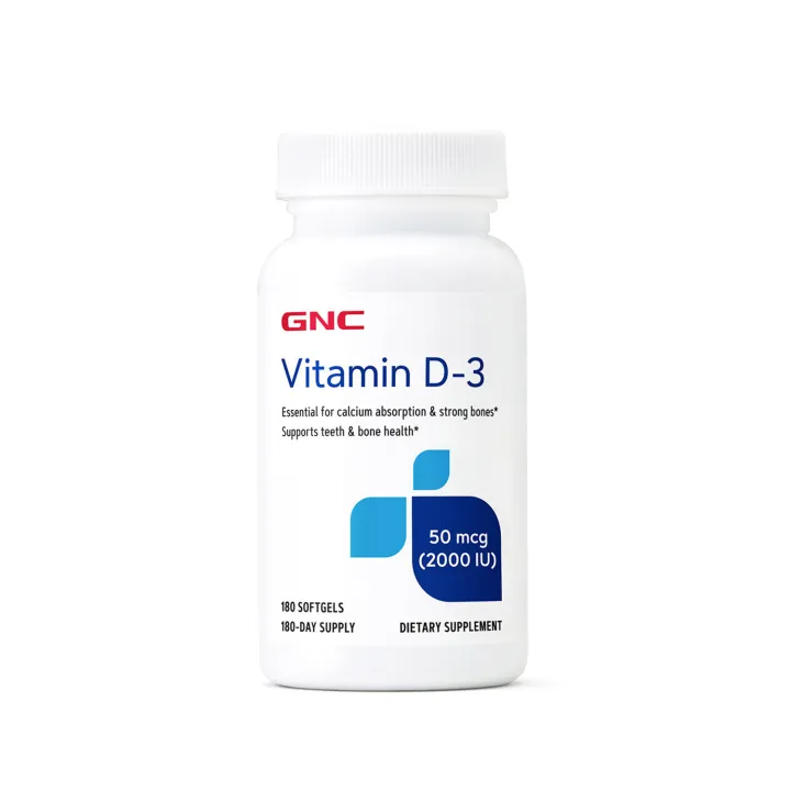 GNC GNC Vitamin D3 2000 IU (180 softgels) (Best by December 2023