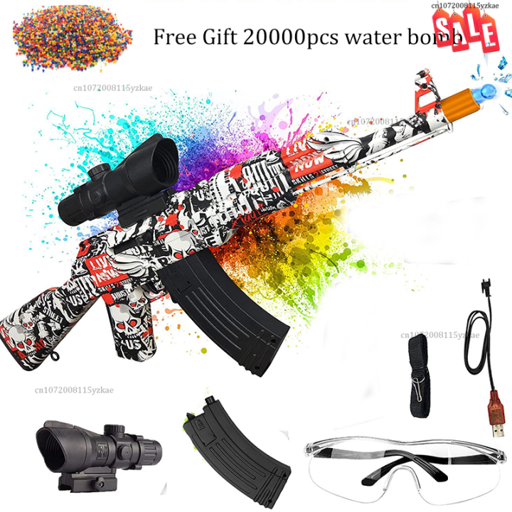 2023 AK47 Electric Gel Blaster Toy Automatic Splatter Paintball Outdoor