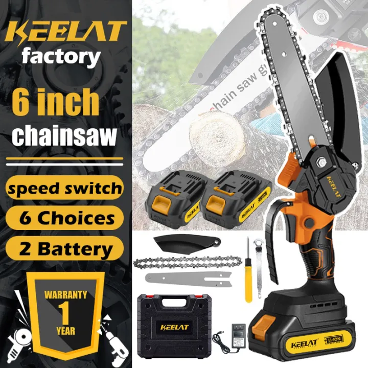 2022 Tolsenkeelat 6‘inch Mini Chainsaw Cordless With Battery Electric Portable And Chain Saw 3108