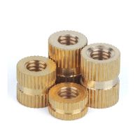 Brass Copper Knurl Thread Nut M2 M3 M4 Injection Molding Brass Knurled Thread Inserts Nuts 3.5mm 6mm Brass Insert Nut