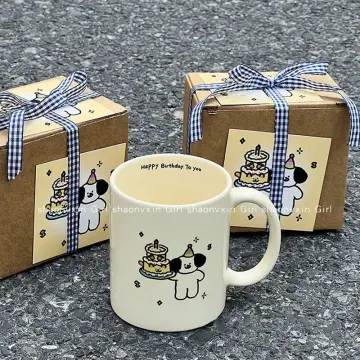 Kawaii Ceramic Mug Cute Coffee Cup Milk Tea Water Cups Creative Pinch Belly  Cup Mug Gift Porcelain Drinking coffee Mugs