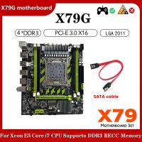 X79G Motherboard Motherboard +SATA Cable Support LGA2011 4XDDR3 RECC RAM Slot M.2 NVME PCI-E X16 6XUSB2.0 SATA3.0 Server Motherboard