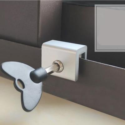 Child Protection Baby Safety Adjustable Sliding Window Locks Stop Aluminum Alloy Security Lock With Keys Safety Window Lock