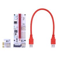 【Worth-Buy】 C&amp;T e-MartMall CHIPAL VER008S 60ซม.100ซม.PCI-E Riser 008S PCI Express 1X 16X 4Pin 6Pin SATA Power LED สำหรับ Miner Mining