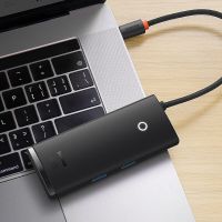 Baseus USB Type C HUB to HDMI-compatible USB 3.0 Adapter 6 in 1 Type C HUB Dock for MacBook Pro Air USB C Splitter