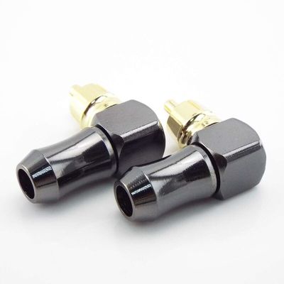 ；【‘； RCA Plug Connector 90 Degree Wire Connectors  Plated Terminal For 6.2Mm Speaker Cable Right Angle Audio Adapter L Type