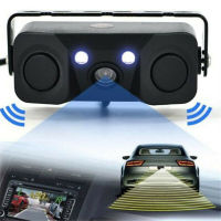 170° Car Rear View Camera With 2 Parking Reversing Radar Sensors &amp; Buzzer LED Night Vision HD Lens Reverse Backup Camera