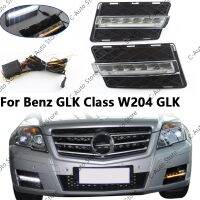 รถขับรถกลางวันวิ่งไฟ DRL LED แสงสีขาวรถไฟตัดหมอกแสงสำหรับ Benz GLK คลาส W204 GLK300 GLK350 GLK500 2008-2012