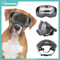 Pet Sunglasses Eye UV Protection Dog Goggles Windproof Wear Protection Sunproof Rainproof with Adjustable Strap for Medium Large Dog