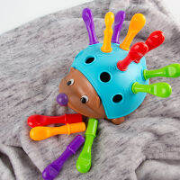 [Strict Selection] Baby Hand Fine Concentration Training Toy Hedgehog Nail Puzzle Early Education Assembly Hole 2023