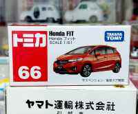 CLT โมเดลรถฮอนด้าโทมิก้าขนาดเล็ก 6.5 ซม ? Takara Tomy Tomica No.66 Honda Fit Jazz orange color 1/61 ใหม่ กล่องสวยในซีล สินค้าลิขสิทธิ์แท้ พร้อมจัดส่ง