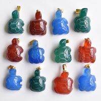 wholesale 12pcslot fashion natural onyx carved Turtle Tortoise Charms pendant for Necklaces jewelry making free shipping