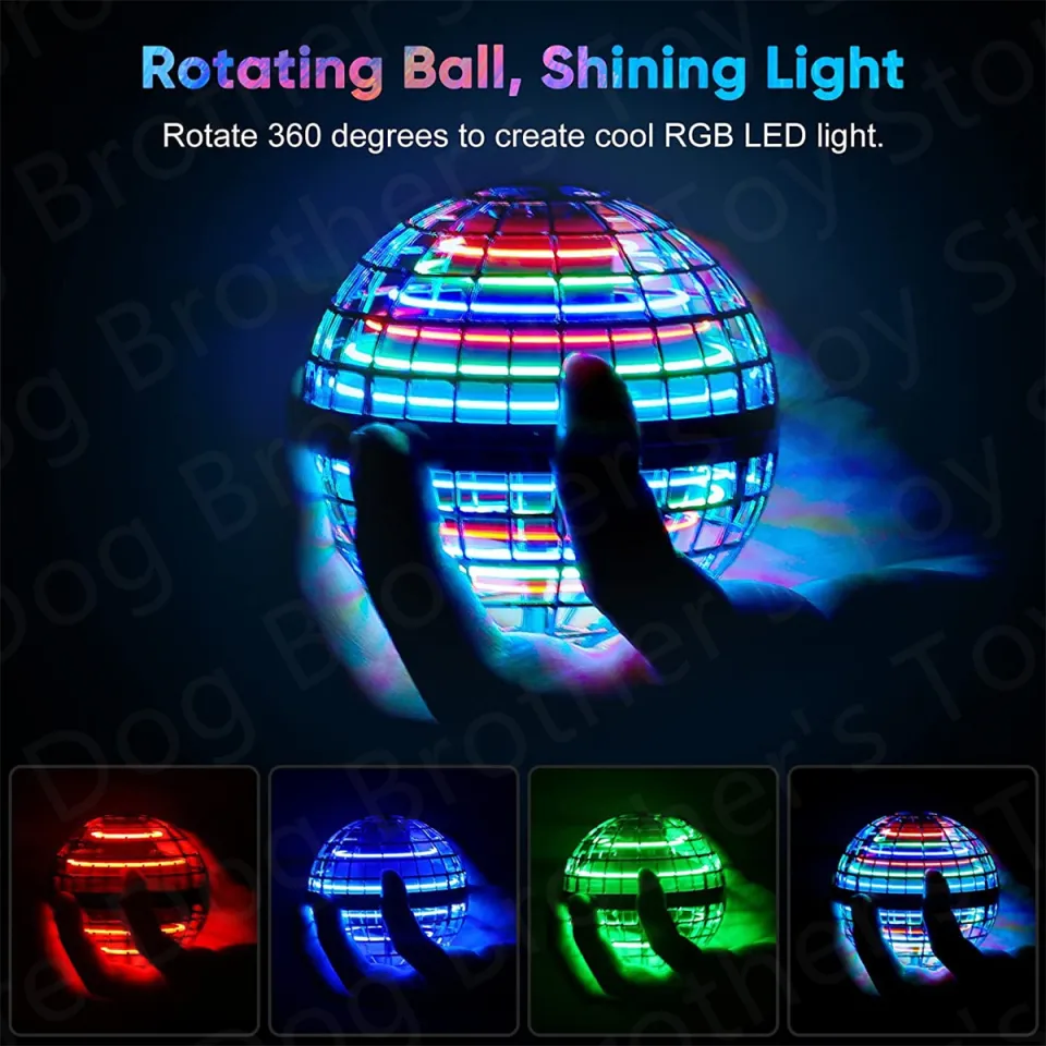 2023 Flying Orb Ball Toys - Drone Flying Ball Galaxy Ball 360° Rotating  Built-in RGB Light Magic Hover Ball,Flying Spinner Flying Space Orb Toy for