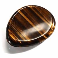 Feng Shui Thumb Worry Stone Water Drop Natural Tiger Eye Chakra Reiki Healing W3459