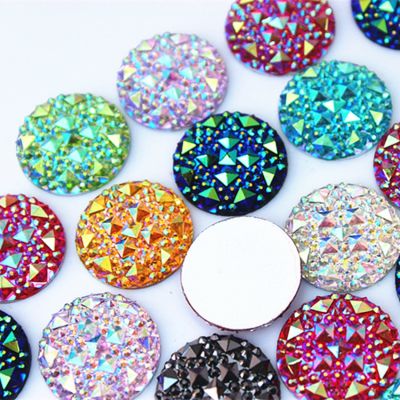 【CW】 Cong Shao 50Pcs 20mm Round Resin Rhinestones Applique Stones And Flatback Costume Crafts ZZ754