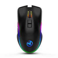 T26 2.4G Wireless Rechargeable Gaming Mouse 2400DPI 7 Keys Eergonomic Optical RGB Light Mice for PC Laptop