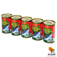 ROZA โรซ่า ปลาซาร์ดีนในซอสมะเขือเทศ 155 กรัม X 5 กระป๋อง [Roza Roza Sardine in 155 grams ketchup x 5]