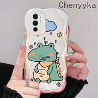 เคส Chenyyka สำหรับ VIVO V23E 4G V23E 5G V23 Pro V23i 5G S12 5G เคส Y75ลายการ์ตูนขอบจระเข้ตัวเล็กเคสใสใหม่นิ่มเนื้อครีมกันกระแทกเคสโทรศัพท์ป้องกันเลนส์กล้องเคสใส