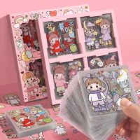 BS1 สติ๊กเกอร์ 100 แผ่น พร้อมกล่อง Sticker PVC น่ารักกันน้ำ ตกแต่ง ไดอารี่ สติ๊กเกอร์ไดคัท ลายน่ารัก