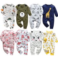 Newborn Baby Boys Rompers Printed Jumpsuit Infant 1pcs Clothing