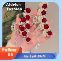 ALDRICH FASHION กำลังถือที่แข็งแกร่ง คลิปผมพรีเมี่ยม อุปกรณ์เสริมผม โลหะสำหรับตกแต่ง ที่ติดผมรูปดอกไม้ ประณีตประณีตประณีต อารมณ์ฉลามคลิป ผู้หญิงสาวบริสุทธิ์