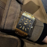 Women Business Watch 2022 Simple Design Luxury Fashion Rectangular Gold Stainless Steel Calendar Waterproof Quartz Watches