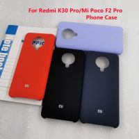 【Yellow peach flavor】 Redmi K30 Pro Silky Soft Touch ซิลิโคนเหลวเคสโทรศัพท์สำหรับ Mi POCO F2กันกระแทกฝาหลัง