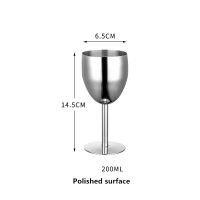 350ML European Shatterproof Stainless Steel Red Wine Cup Anti-broken Wine Glasses Stemware Winecup Durable Drinkware Bar Tools