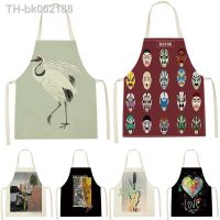 ☸✓✒ 1Pcs Kitchen Aprons for Women Linen Bibs Household Cleaning Apron Home Waterproof Chefs Cooking Baking Apron for Child 38x47cm