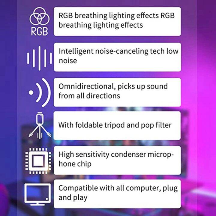 rgb-usb-condenser-microphone-cardioid-gaming-microphone-with-shock-absorption-mounted-filter