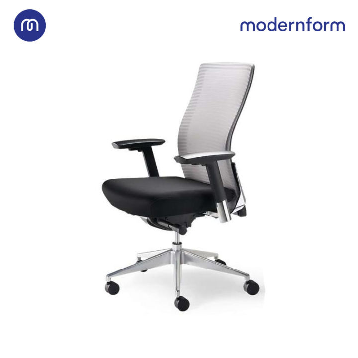 modernform-เก้าอี้สำนักงาน-รุ่น-series15-เบาะสีดำ-พนักพิงกลางสีเทา-เก้าอี้ทำงาน-เก้าอี้ออฟฟิศ-เก้าอี้ผู้บริหาร-เก้าอี้ทำงานที่รองรับแผ่นหลังได้ดีเป็นพิเศษ-พนักพิงหุ้มด้วยตาข่าย-ปรับที่วางแขนได้-3-ทิศท