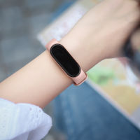 แถบ Menonton ซิลิโคน Xiaomi 6 Miband 5 TPU Menonton Tali M5 Gelang Xiaomi 4 3 Sukan Gelang Mi Band 6 Aksesori Smartwatch / - ขายดี Aboasv